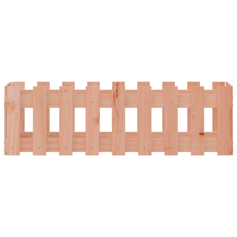 vidaXL dārza puķu kaste, žoga dizains, 100x30x30 cm, egles masīvkoks