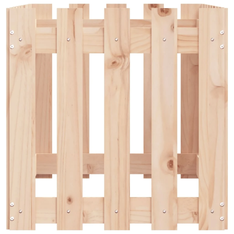 vidaXL dārza puķu kaste, žoga dizains, 100x50x50 cm, priedes masīvkoks