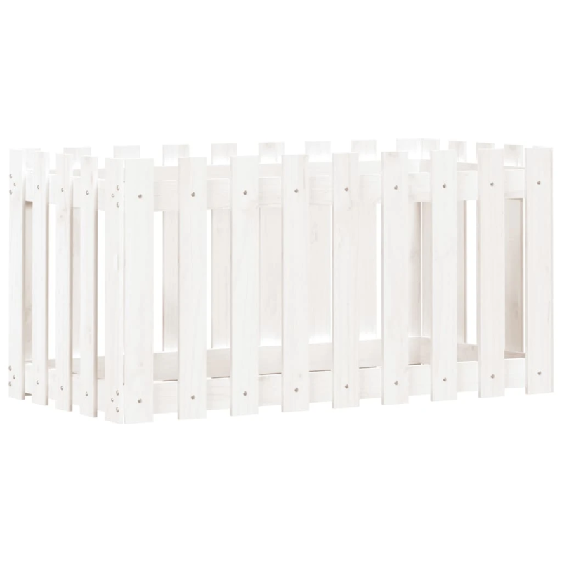 vidaXL dārza puķu kaste, žoga dizains, 100x50x50 cm, priedes masīvkoks