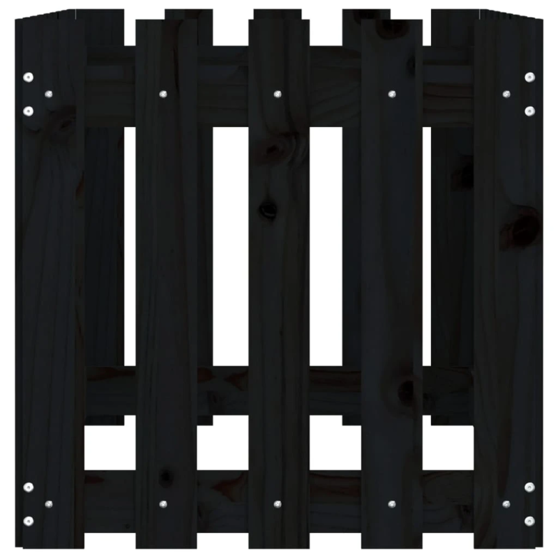 vidaXL dārza puķu kaste, žoga dizains, 100x50x50 cm, priedes masīvkoks