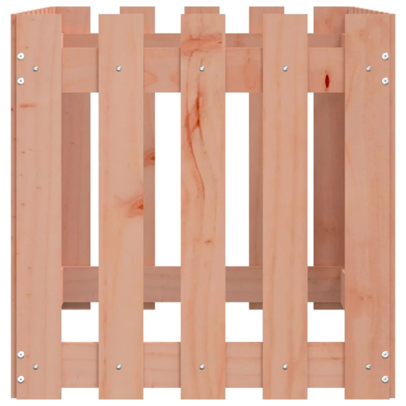 vidaXL dārza puķu kaste, žoga dizains, 100x50x50 cm, egles masīvkoks