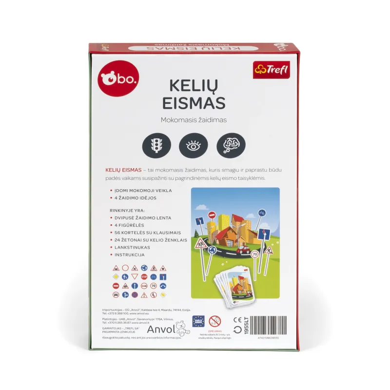 bo. Lavina stalo žaidimas Kelių eismas, lietuvių kalba,