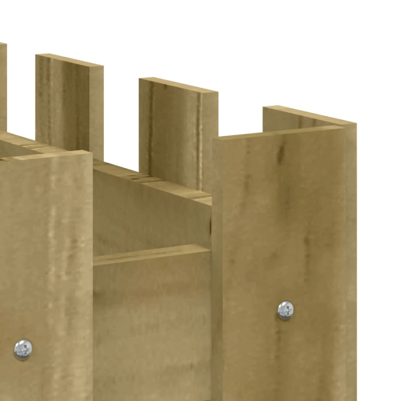 vidaXL dārza puķu kaste, žoga dizains, 100x50x70 cm, impregnēta priede