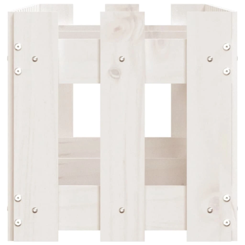 vidaXL dārza puķu kaste, žoga dizains, 150x30x30 cm, priedes masīvkoks