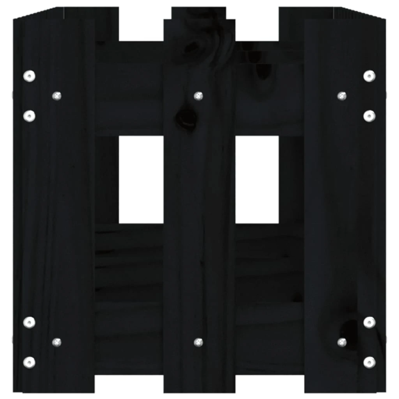 vidaXL dārza puķu kaste, žoga dizains, 150x30x30 cm, priedes masīvkoks