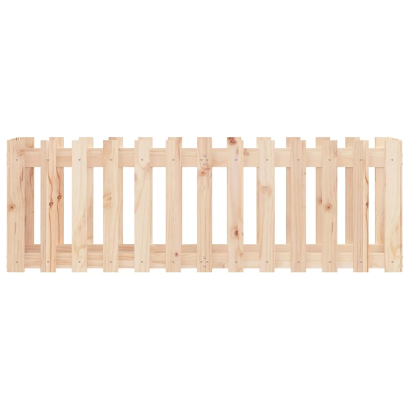 vidaXL dārza puķu kaste, žoga dizains, 150x50x50 cm, priedes masīvkoks