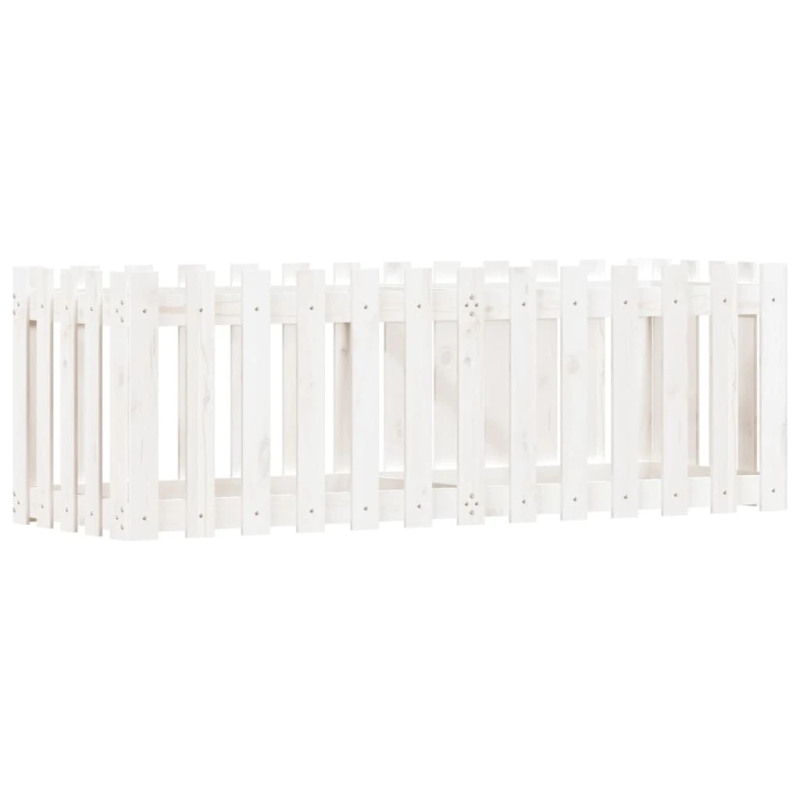 vidaXL dārza puķu kaste, žoga dizains, 150x50x50 cm, priedes masīvkoks