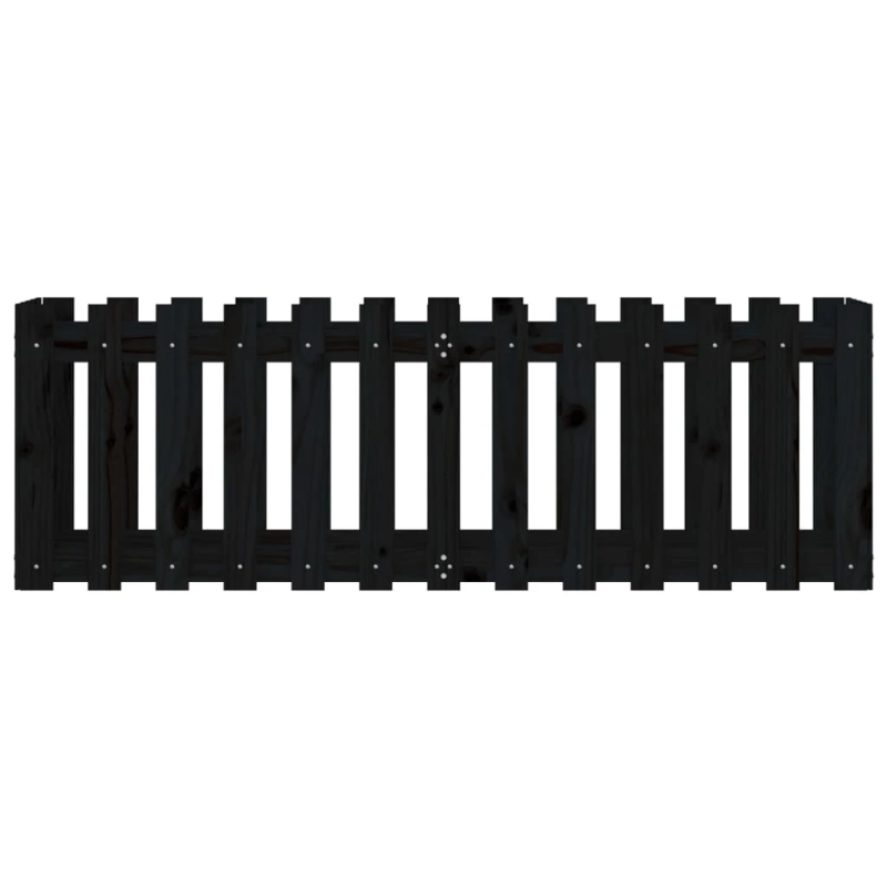 vidaXL dārza puķu kaste, žoga dizains, 150x50x50 cm, priedes masīvkoks