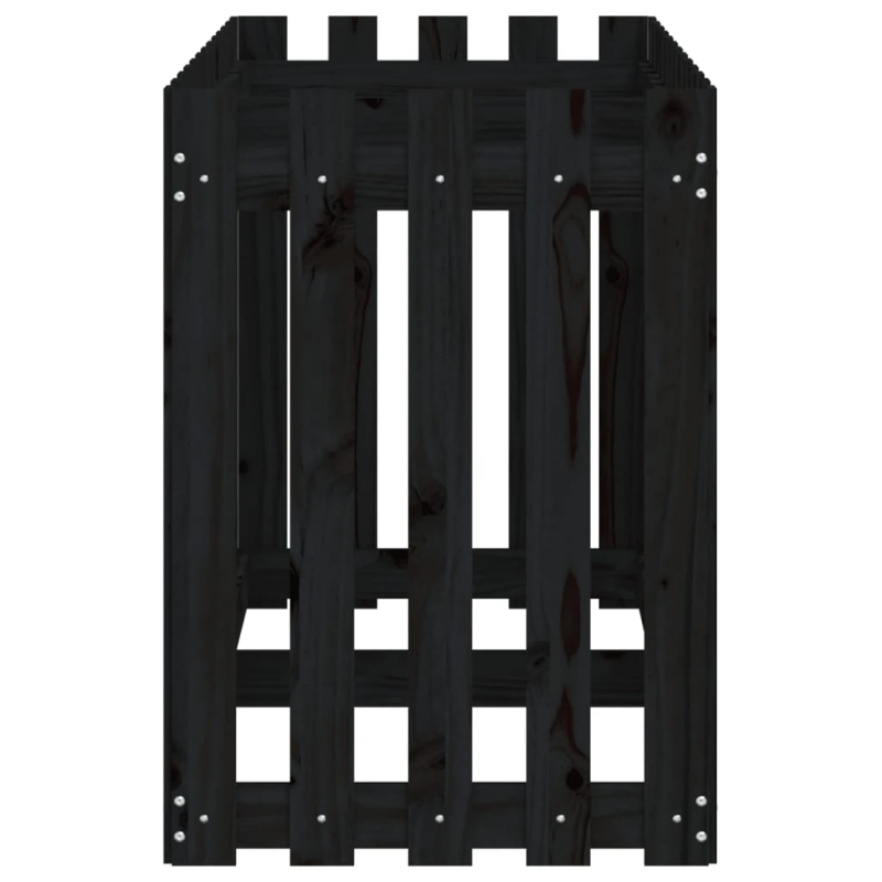 vidaXL dārza puķu kaste, žoga dizains, 150x50x70 cm, priedes masīvkoks