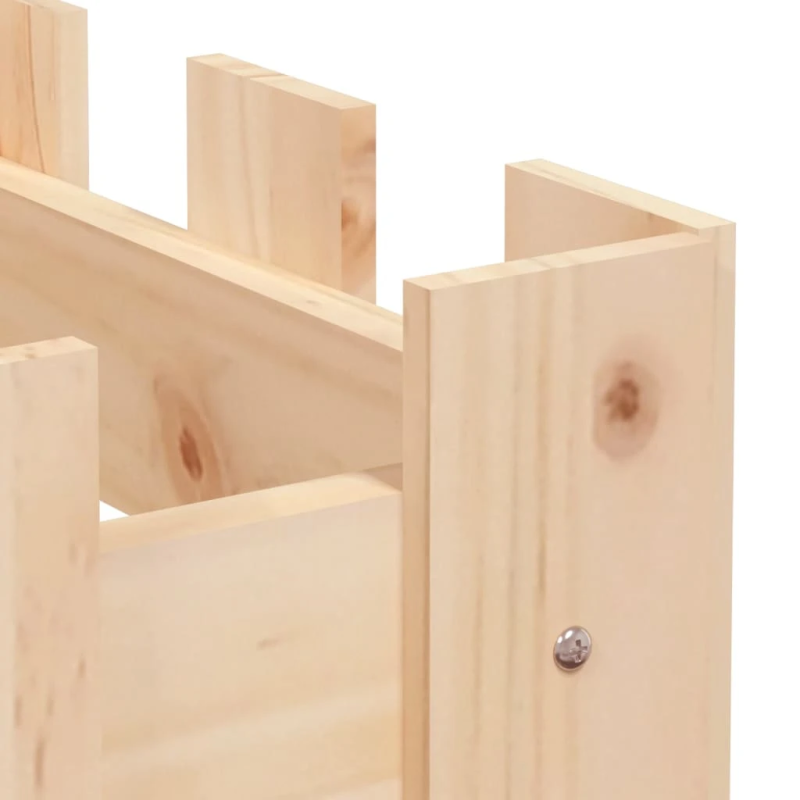 vidaXL dārza puķu kaste, žoga dizains, 200x30x30 cm, priedes masīvkoks