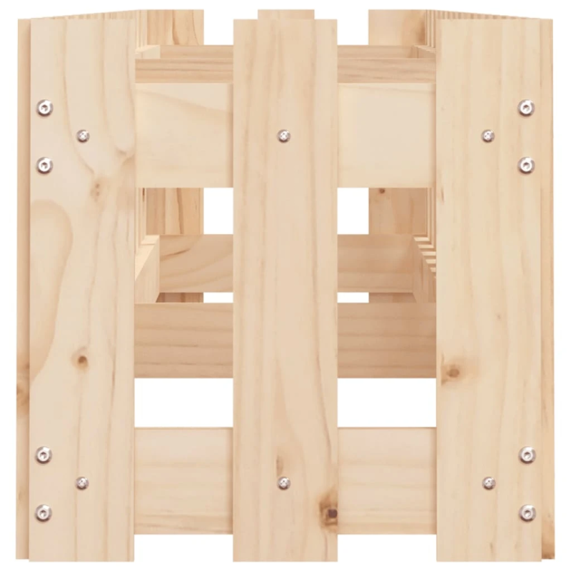 vidaXL dārza puķu kaste, žoga dizains, 200x30x30 cm, priedes masīvkoks