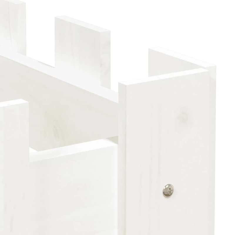 vidaXL dārza puķu kaste, žoga dizains, 200x30x30 cm, priedes masīvkoks