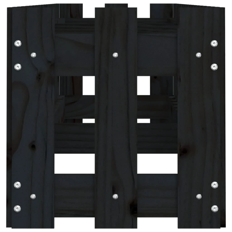 vidaXL dārza puķu kaste, žoga dizains, 200x30x30 cm, priedes masīvkoks