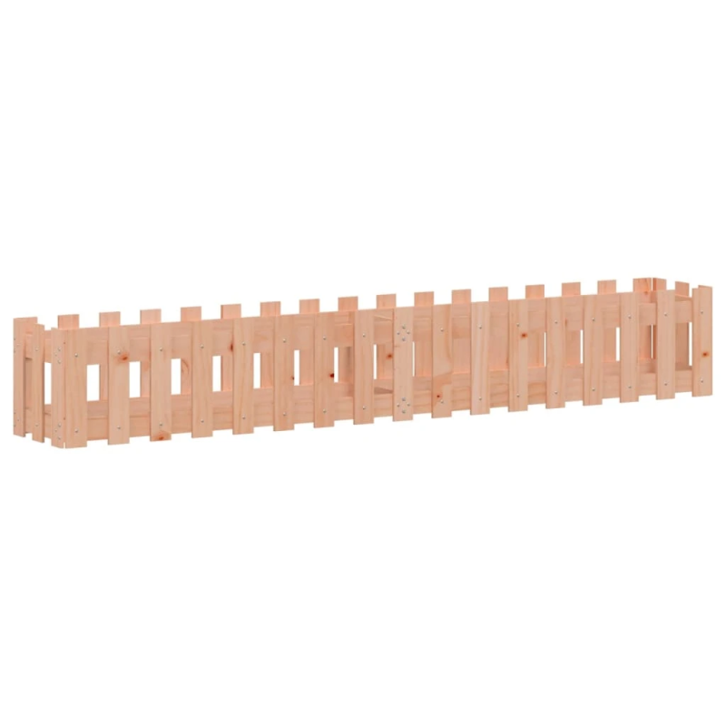 vidaXL dārza puķu kaste, žoga dizains, 200x30x30 cm, egles masīvkoks