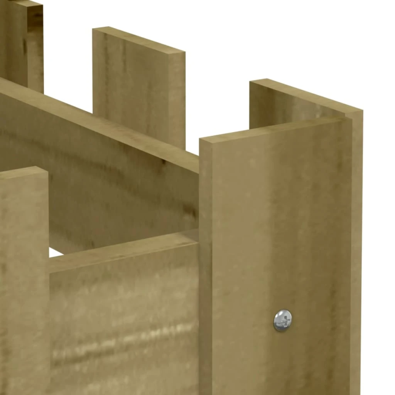 vidaXL dārza puķu kaste, žoga dizains, 200x30x30 cm, impregnēta priede