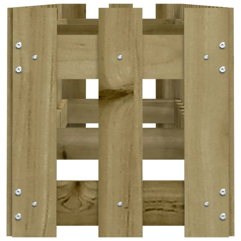 vidaXL dārza puķu kaste, žoga dizains, 200x30x30 cm, impregnēta priede