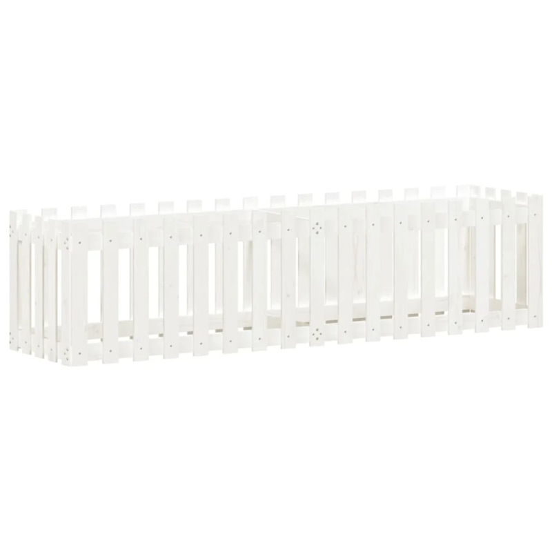 vidaXL dārza puķu kaste, žoga dizains, 200x50x50 cm, priedes masīvkoks