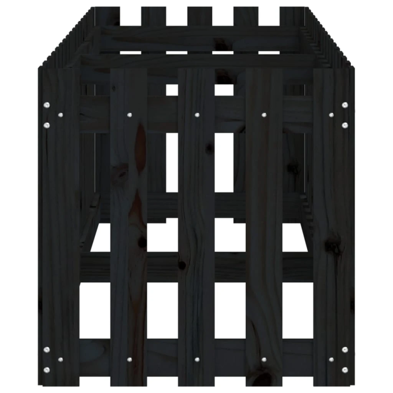 vidaXL dārza puķu kaste, žoga dizains, 200x50x50 cm, priedes masīvkoks