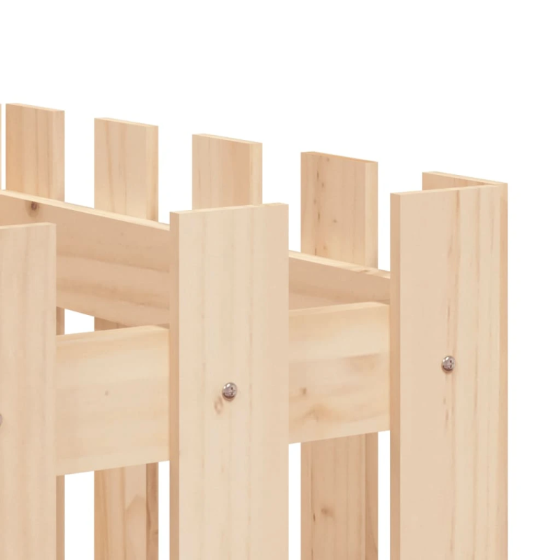 vidaXL dārza puķu kaste, žoga dizains, 200x50x70 cm, priedes masīvkoks