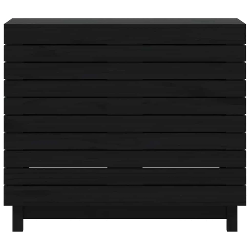 vidaXL veļas grozs, 88,5x44x76 cm, priedes masīvkoks