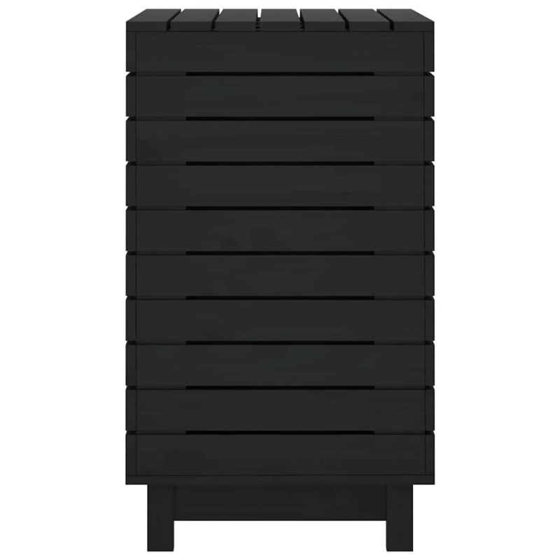 vidaXL veļas grozs, 88,5x44x76 cm, priedes masīvkoks