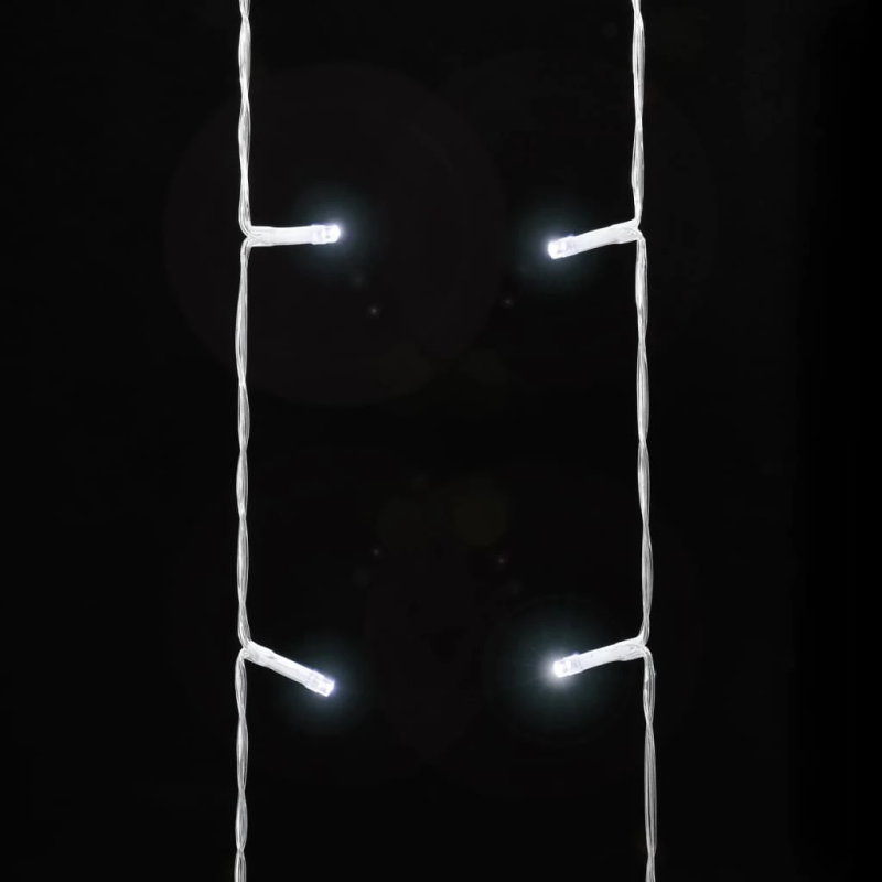 vidaXL Ziemassvētku eglītes gaismiņas, 320 LED, vēsi baltas, 375 cm