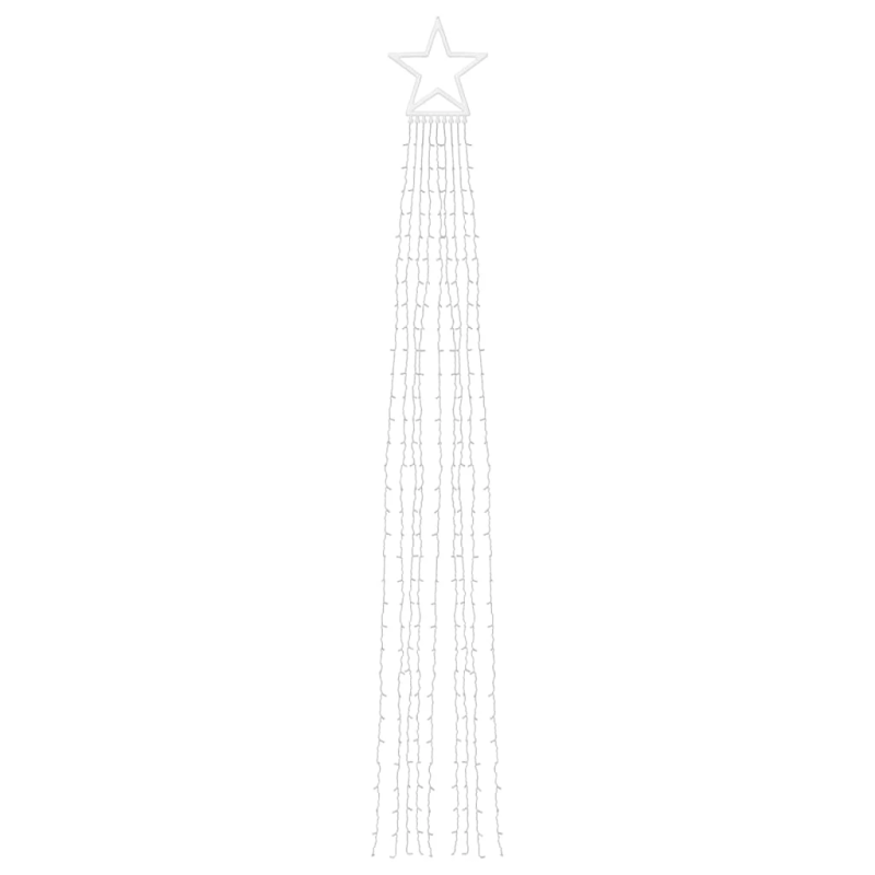 vidaXL Ziemassvētku eglītes gaismiņas, 320 LED, zilas, 375 cm