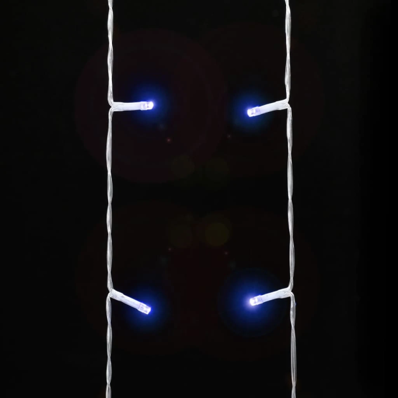 vidaXL Ziemassvētku eglītes gaismiņas, 320 LED, zilas, 375 cm