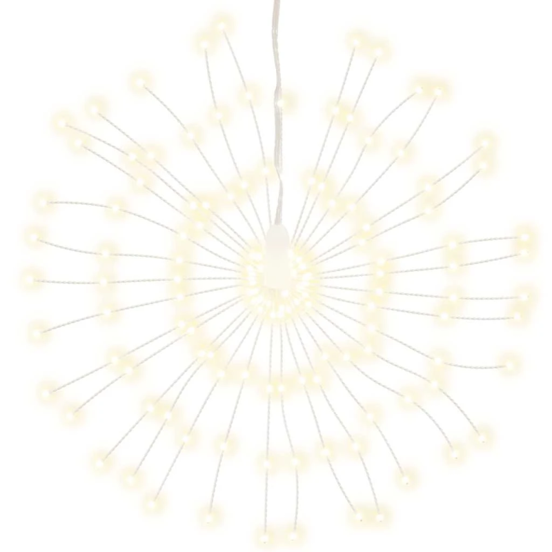 vidaXL Ziemassvētku dekorācija, 140 LED, silti baltas, 17 cm