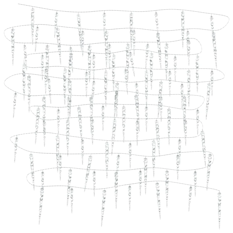 vidaXL Ziemassvētku lampiņas lāsteku formā, 200 LED, 20 m, PVC, akrils