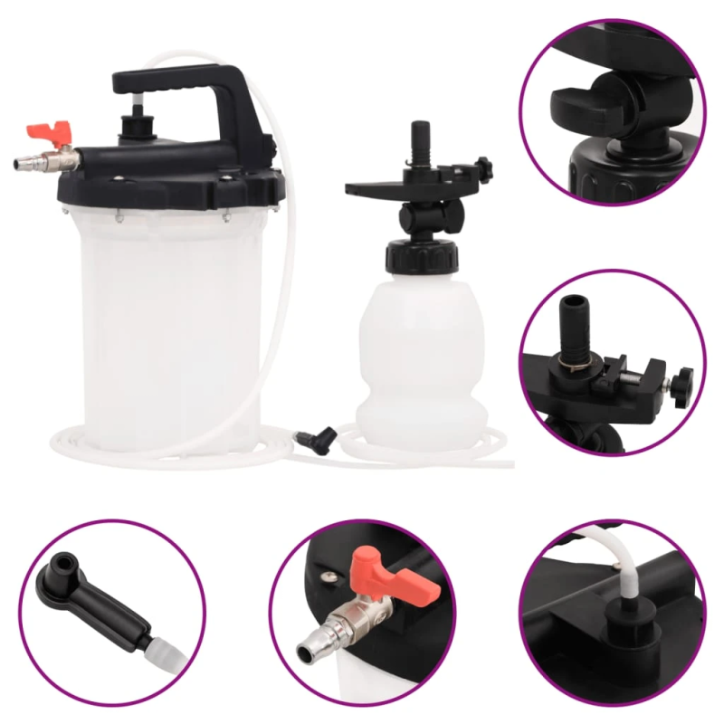 vidaXL bremžu atgaisotājs, melns un balts, 3 l