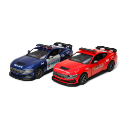 KINSMART Miniatūrais modelis 2024 Ford Mustang Dark Horse ,Police-Firefighter,, scale 1:38