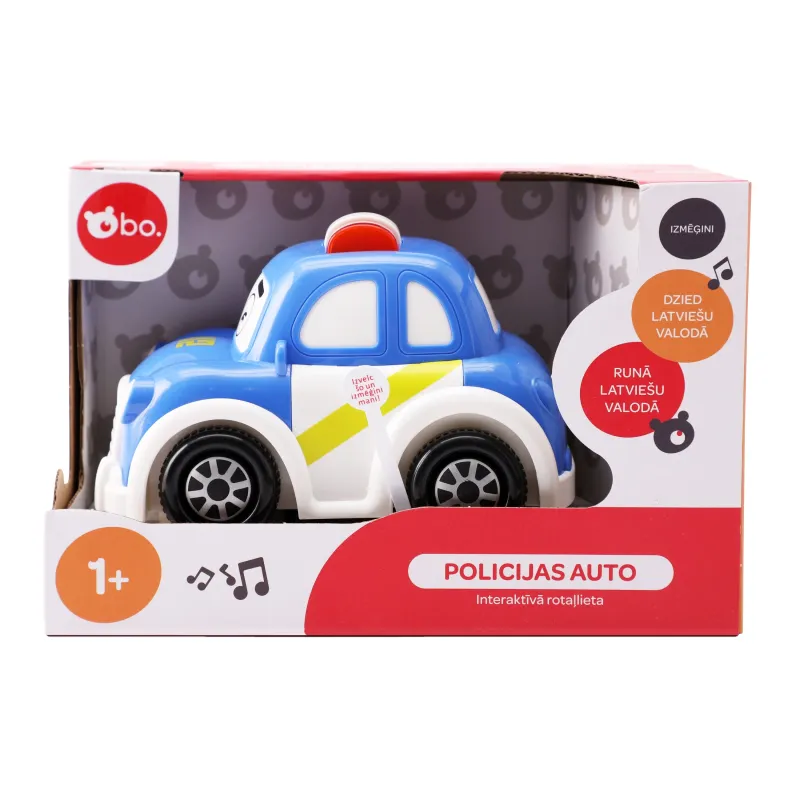 bo. Interaktīvā rotaļlieta Policijas Auto ,Latviešu val.,