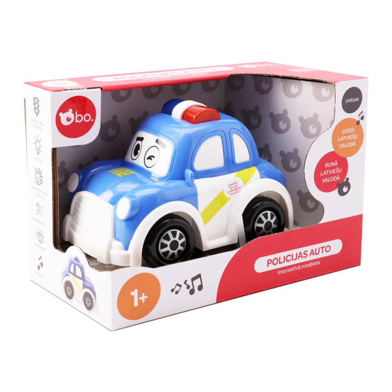 bo. Interaktīvā rotaļlieta Policijas Auto ,Latviešu val.,