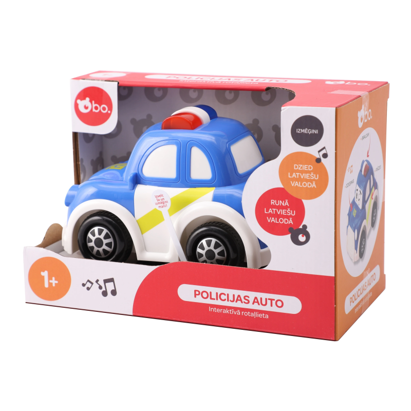 bo. Interaktīvā rotaļlieta Policijas Auto ,Latviešu val.,
