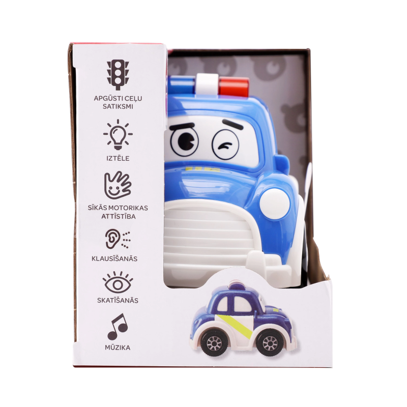bo. Interaktīvā rotaļlieta Policijas Auto ,Latviešu val.,
