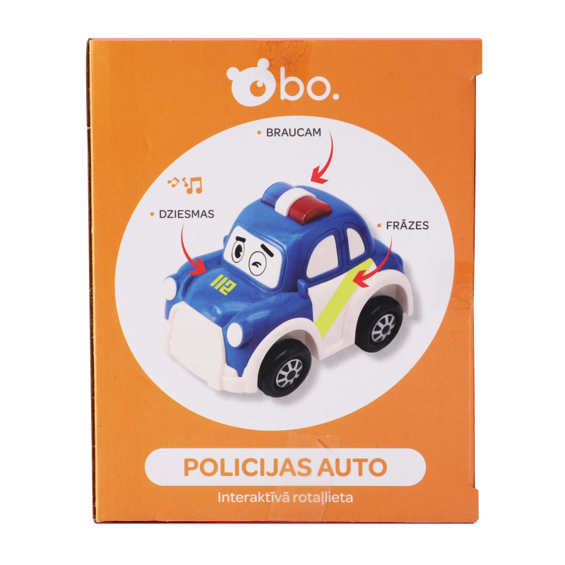 bo. Interaktīvā rotaļlieta Policijas Auto ,Latviešu val.,