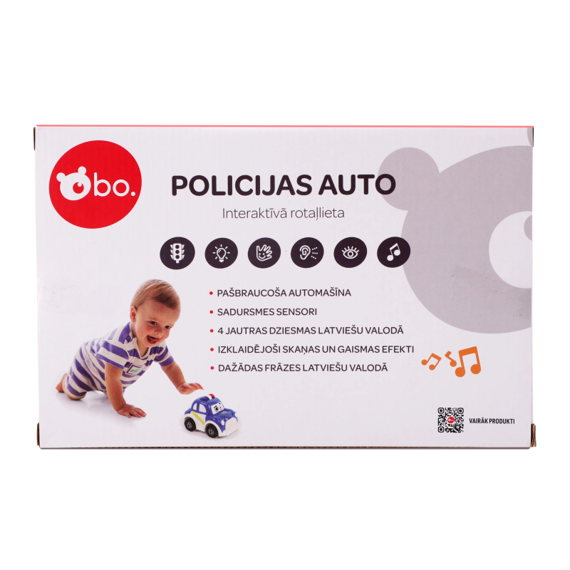 bo. Interaktīvā rotaļlieta Policijas Auto ,Latviešu val.,