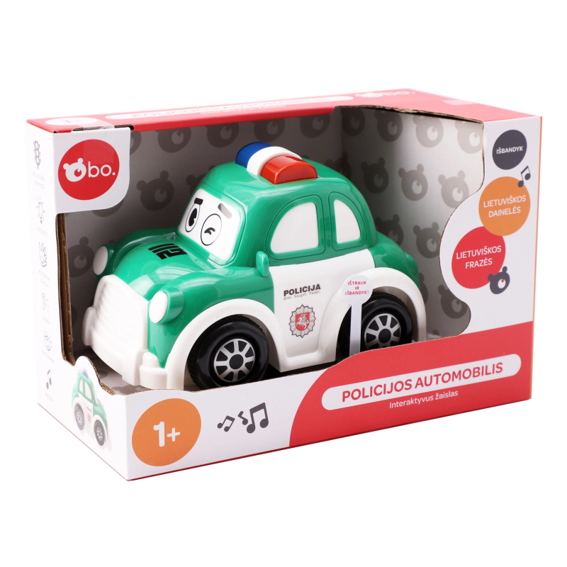 Rotaļlietu automašīna Interactive Police Car 8018LT