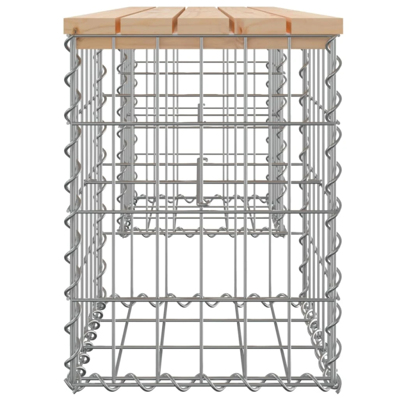 vidaXL dārza sols, gabiona dizains, 103x31x42 cm, priedes masīvkoks