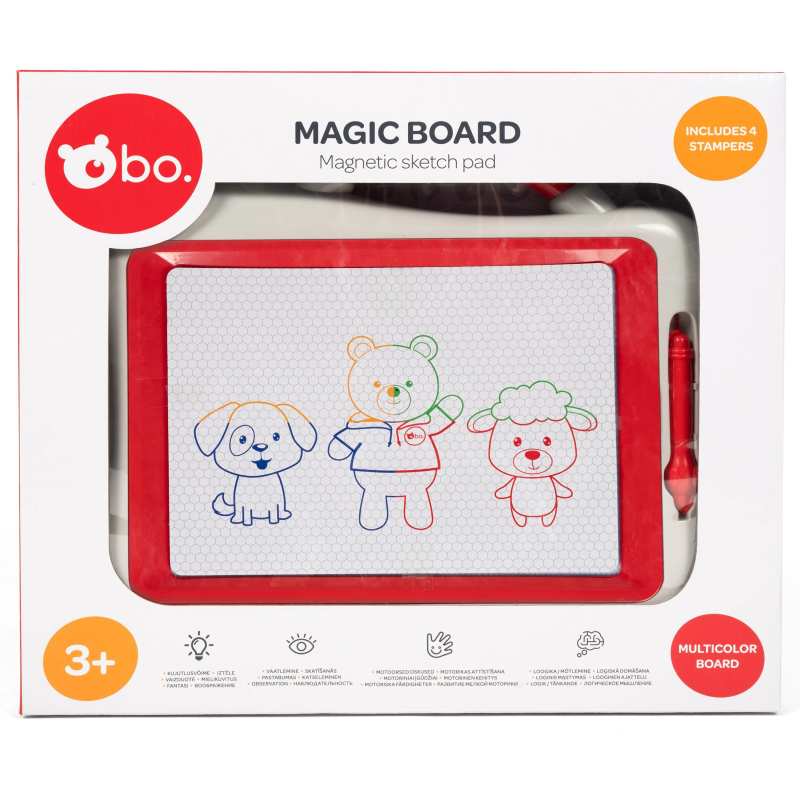bo. Magnētiskā zīmēšanas tāfele ar zīmodziņiem, 39x32 cm