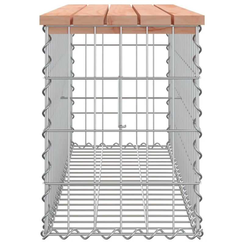 vidaXL dārza sols, gabiona dizains, 103x31,5x42 cm, egles masīvkoks