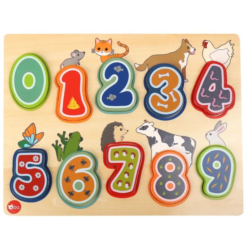 bo. Izglītojoša puzle Skaitļi un dzīvnieki