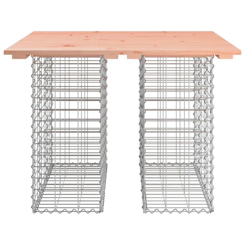 vidaXL dārza galds, gabiona dizains, 100x102x72 cm, masīvkoks, Douglas