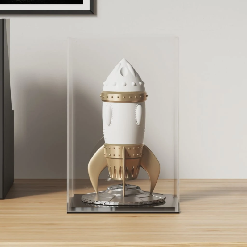 vidaXL vitrīnas kaste, caurspīdīga, 14x14x22 cm, akrils