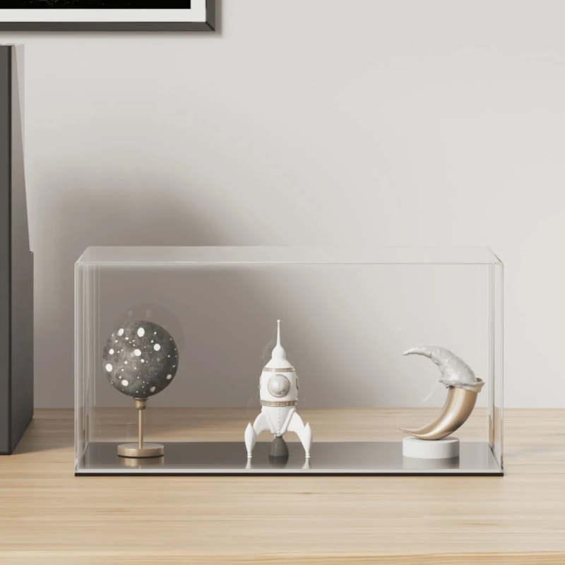 vidaXL vitrīnas kaste, caurspīdīga, 24x12x11 cm, akrils