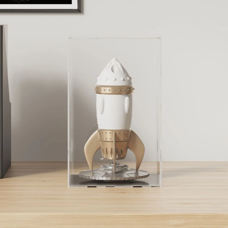 vidaXL vitrīna, caurspīdīga, 14x14x22 cm, akrils