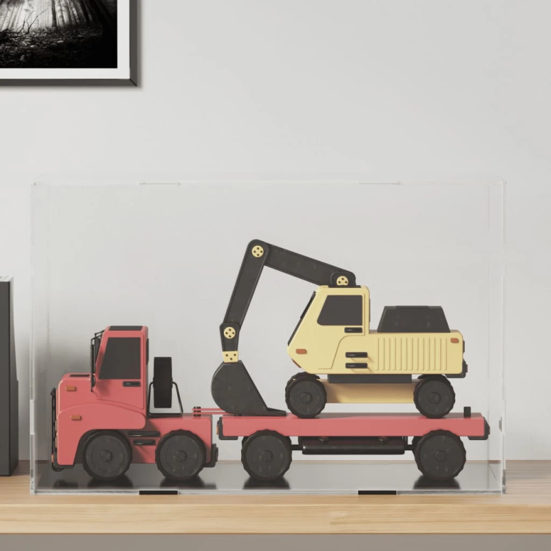 vidaXL vitrīna, caurspīdīga, 56x36x37 cm, akrils