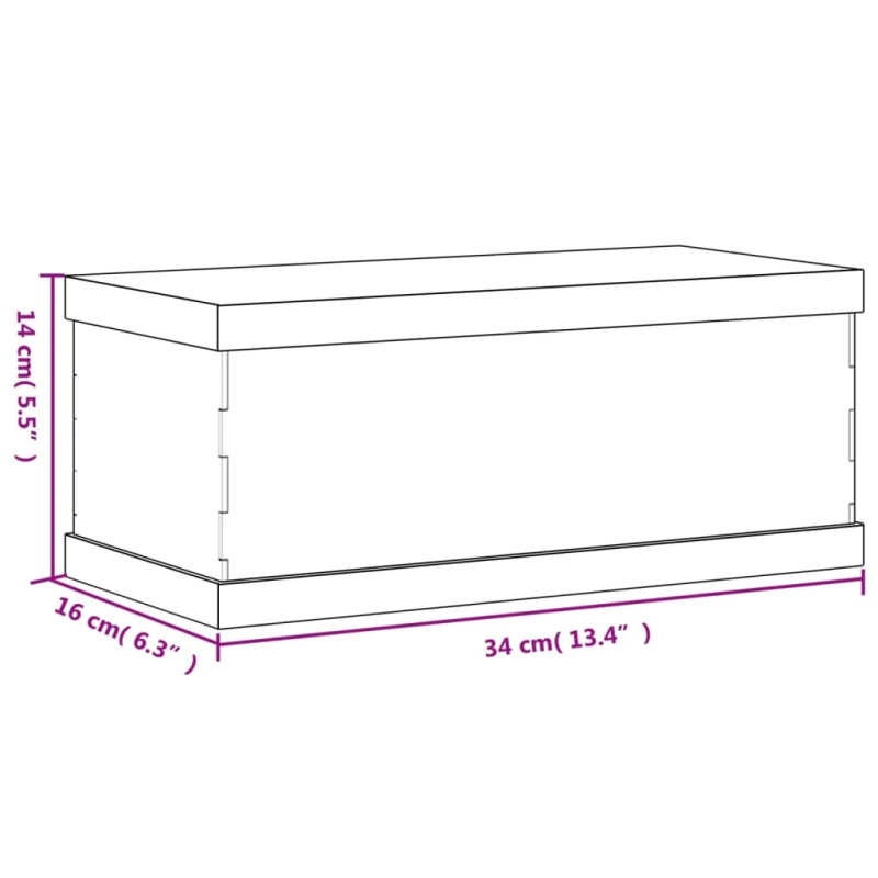 vidaXL vitrīnas kaste, caurspīdīga, 34x16x14 cm, akrils