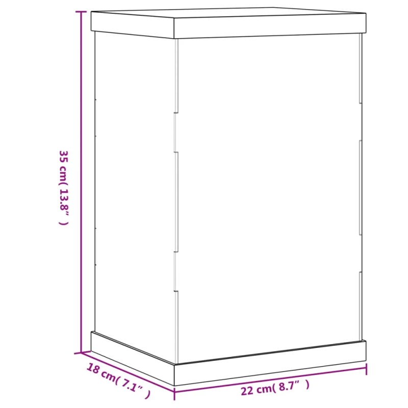 vidaXL vitrīnas kaste, caurspīdīga, 22x18x35 cm, akrils
